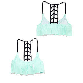 Ladder Back Flounce Top - PINK - Victoria's Secret