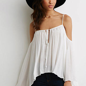 Open-Shoulder Trapeze Top