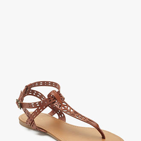 Faux Leather Cutout Sandal