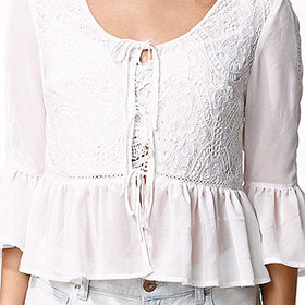 Kendall and Kylie Tie Front Woven Cardigan at PacSun.com