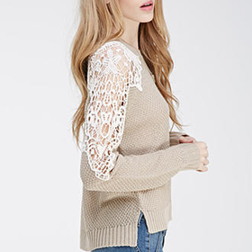 Crochet Paneled Sweater