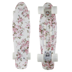 2014 Penny Style Skateboards Complete 22 Inch Flower Floral Board White Wheels