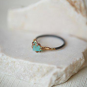 Variance Objects Womens Raw Opal Ring