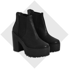 River Island Womens Black chunky platform Chelsea boots