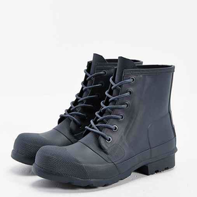 Hunter Original Rubber Lace-Up Boot- Navy