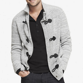 MARLED ELBOW PATCH CARDIGAN from EXPRESS