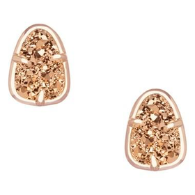 Women's Kendra Scott 'Hazel' Stud Earrings - Rose Gold Rose Gold Drusy