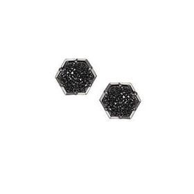 Macy Stud Earrings in Black Drusy - Kendra Scott Jewelry