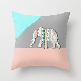 Elephant Throw Pillow by Sunkissed Laughter