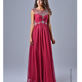 Beautiful Embellished Wine Colored Gown