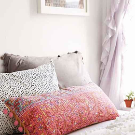 Plum & Bow Pila Kantha Pillow - Pink One