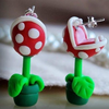 Valentine Gift Mario Piranha Flower New popular Earrings studs