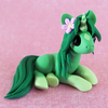 Green Unicorn with Flower