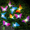 Garden Solar Powered Fibre Optic Butterfly String Lights