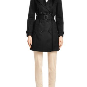 Trench coat 'Mihala-1' in cotton with a cape collar by HUGO