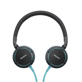 Sony MDR-ZX610APL Noise Isolating Headphones with Smartphone Control, Mic, Cord - Blue