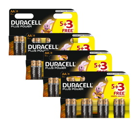 Duracell MN1500 Plus Power AA Size Batteries--Pack of 32