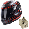 Arai Rebel Motorcycle Helmet Chronus Red with Arai TW Steel Watch