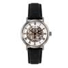 Rotary Men's Automatic Watch with White Dial Analogue Display and Black Leather Strap GS00308/2