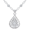 Ariel 18ct Round Brilliant White Gold Exquisite 6.00ct Diamond Filled Certified G/SI1 Flame Necklace