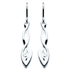 Heritage Womens Sterling Silver Celtic Organic Twist Drop Earrings 6232SB