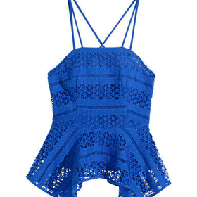 H&M Lace Peplum Top $39.95