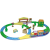 1st Train Set in calming colours - Childrens Wooden train set with 35 pieces