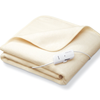 Monogram Heated Throw Perfect for Chilly Nights, Cream