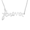 Ornami Sterling Silver 'Forever' Message Necklet 46cm Chain with 35cm Extender