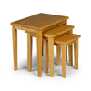 Julian Bowen Cleo Nest of Tables, Light Oak