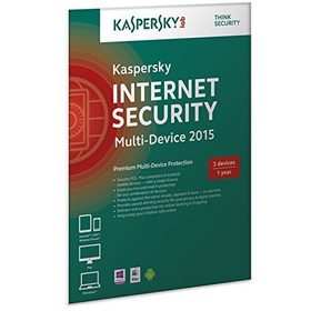 Kaspersky Internet Security 2015 Multi Device 3 User 1 Year Retail DVD Box