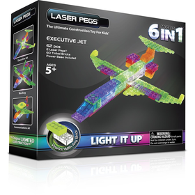 Laser Pegs 6-in-1 Zippy Do Plane Construction Set