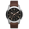 'Grant' Round Chronograph Leather Strap Watch, 44mm