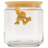 Alessi 70 cl Gianni A Little Man Holding on Tight Glass Box, Sweet Yellow