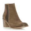 DUNE LADIES PORA - Block Heel Nubuck Chelsea Boot - brown