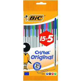 BiC Cristal Medium Tip Ball Pens - Assorted Colours