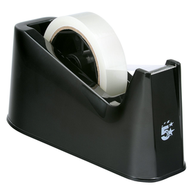 5 Star Tape Dispenser Desk Weighted Non-slip Capacity 25mm Width Black - Ref 920136