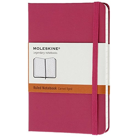 Moleskine Pocket Size Ruled Hard Notebook - Dark Pink