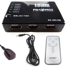 5-Port HDMI Switch RemoteHDTV 3D