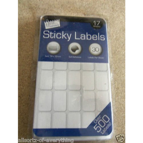 Sticky Labels Price Stickers x 510 Self Adhesive Retail 19mm x 12mm
