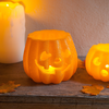 Laughing Larry Shimmer LED Pumpkin Candle