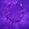 80 LED UV Purple Fairy Lights On Clear Cable, Connectable 8m