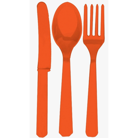 Orange Cutlery - Pack of 24