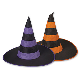 Nylon Witch Hats - Assorted Colours