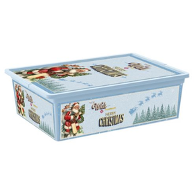 Christmas Decorations Storage Box with Lid - Large