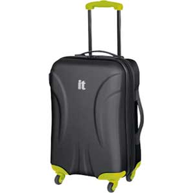 IT Contrast Large 4 Wheel Suitcase - Black.
