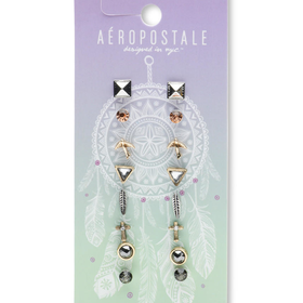 Aeropostale Dream Catcher Stud Earring 8-Pack