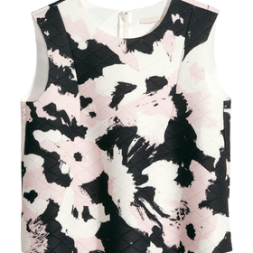 H&M - Patterned Top - Black - Ladies