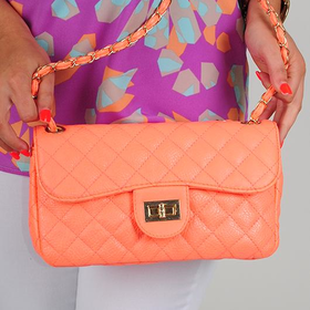 We Carry On Purse: Neon Coral