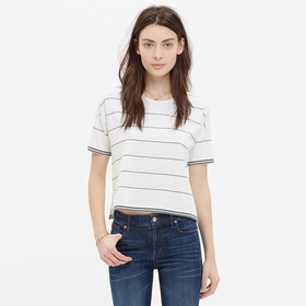 Crop Tee in Zone Stripe